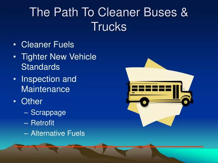 the path to cleaner buses trucks
