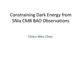 Constraining Dark Energy from SNIa CMB BAO Observations