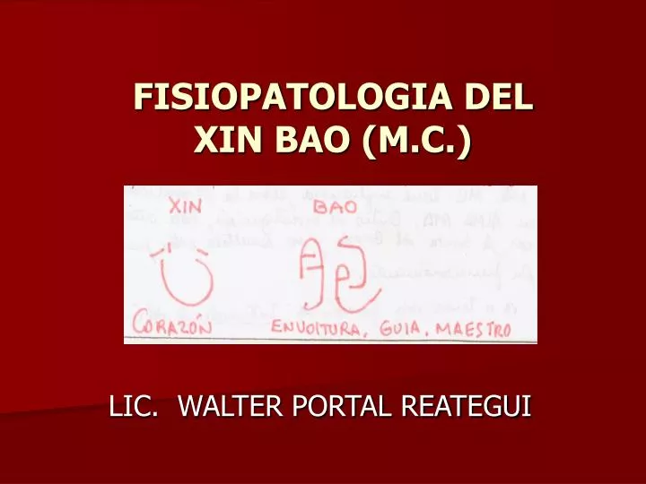 fisiopatologia del xin bao m c