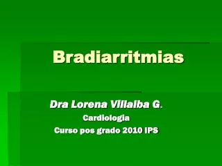 bradiarritmias