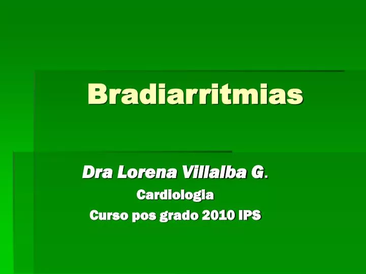 bradiarritmias
