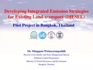Developing Integrated Emission Strategies for Existing Land-transport (DIESEL)