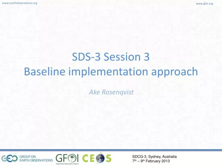 sds 3 session 3 baseline implementation approach