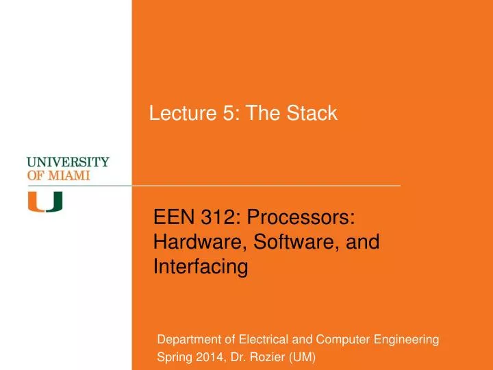 lecture 5 the stack