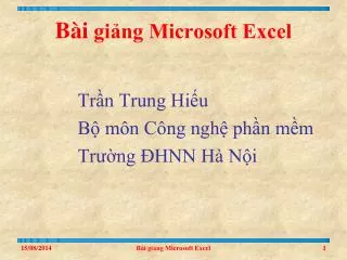 b i gi ng microsoft excel