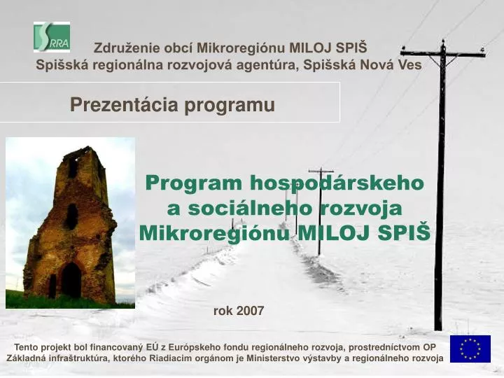 program hospod rskeho a soci lneho rozvoja mikroregi nu miloj spi