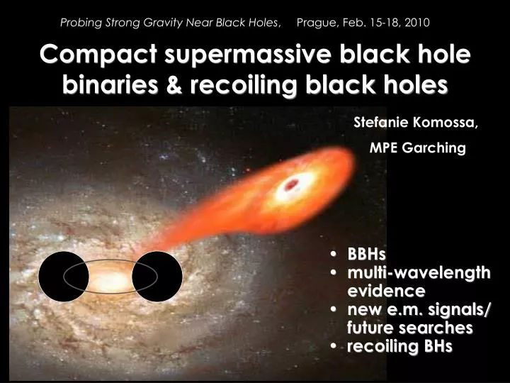 compact supermassive black hole binaries recoiling black holes