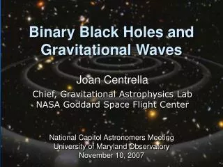 Binary Black Holes and Gravitational Waves