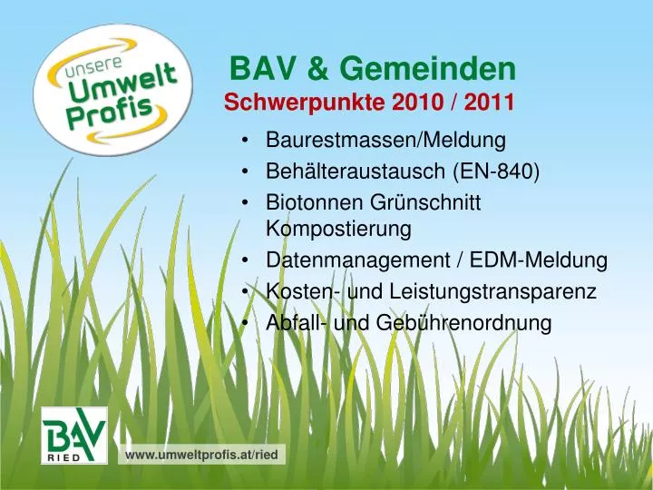 bav gemeinden schwerpunkte 2010 2011