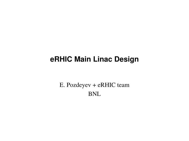 erhic main linac design