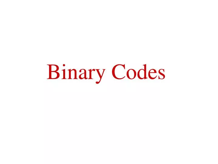 binary codes