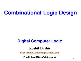 Combinational Logic Design