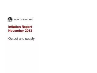 Inflation Report November 2013