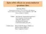 Spin-orbit effects in semiconductor quantum dots - slide 1