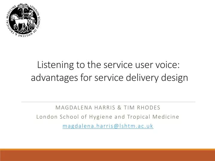 listening to the service user voice advantages for service delivery design