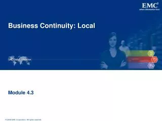 Business Continuity: Local