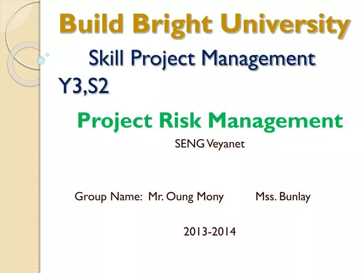 build bright university skill project management y3 s2