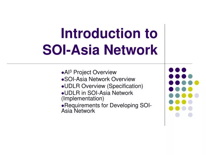 introduction to soi asia network