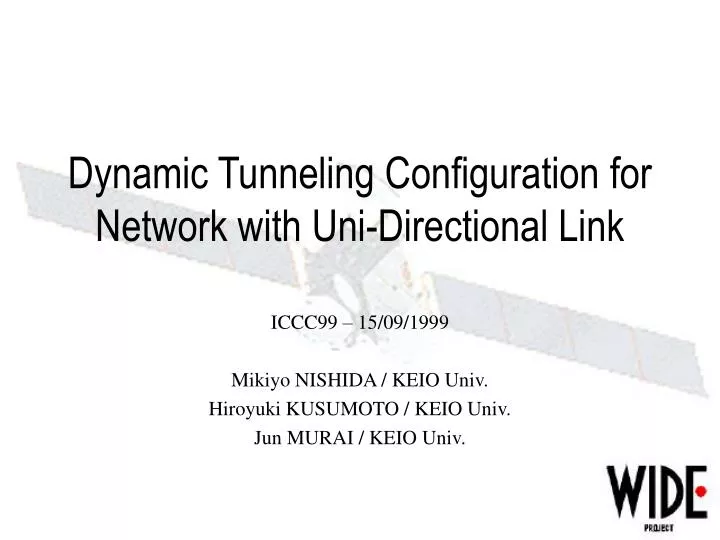 dynamic tunneling configuration for network with uni directional link