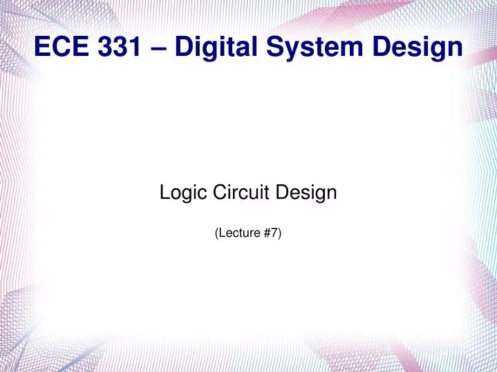 ece 331 digital system design