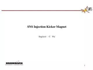 SNS Injection Kicker Magnet Engineer : C. Pai