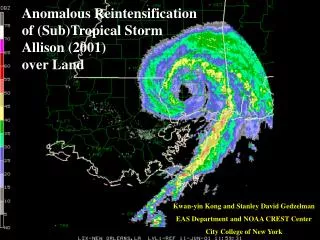 Anomalous Reintensification of (Sub)Tropical Storm Allison (2001) over Land