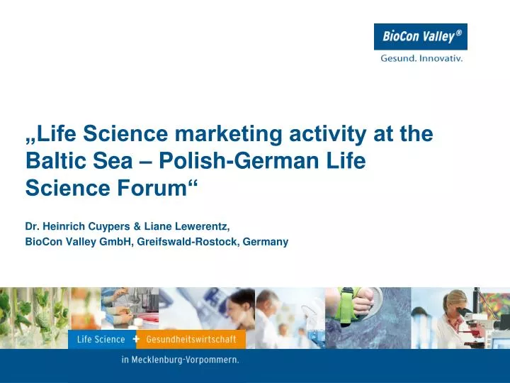 life science marketing activity at the baltic sea polish german life science forum