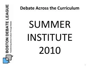 Debate Across the Curriculum