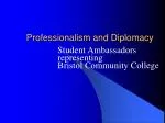 Professionalism and Diplomacy - slide 1