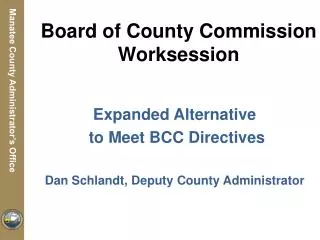 Board of County Commission Worksession