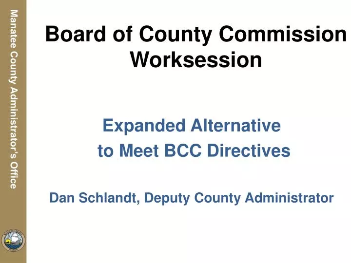board of county commission worksession