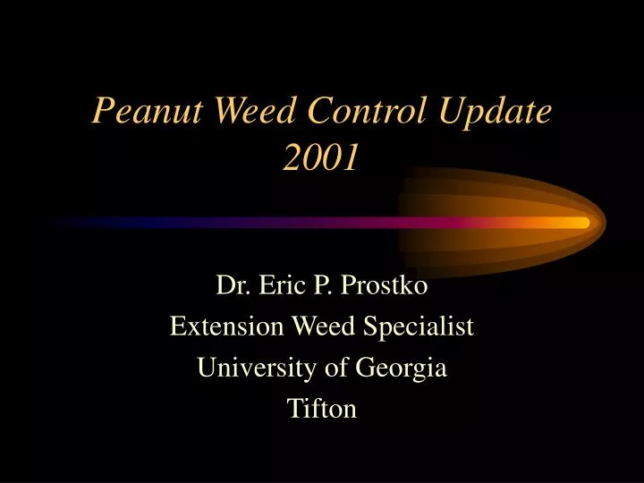 peanut weed control update 2001