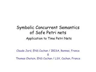Symbolic Concurrent Semantics of Safe Petri nets