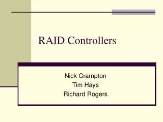 RAID Controllers