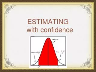 ESTIMATING with confidence