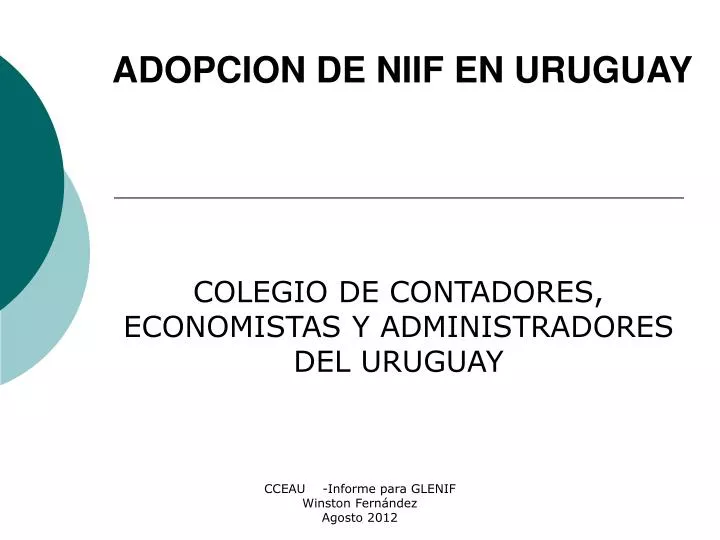 adopcion de niif en uruguay