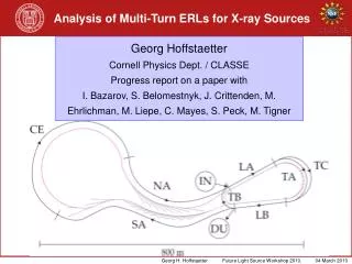 Analysis of Multi-Turn ERLs for X-ray Sources