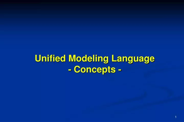 unified modeling language concepts