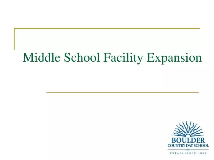 middle school facility expansion