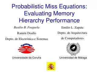 Probabilistic Miss Equations: Evaluating Memory Hierarchy Performance