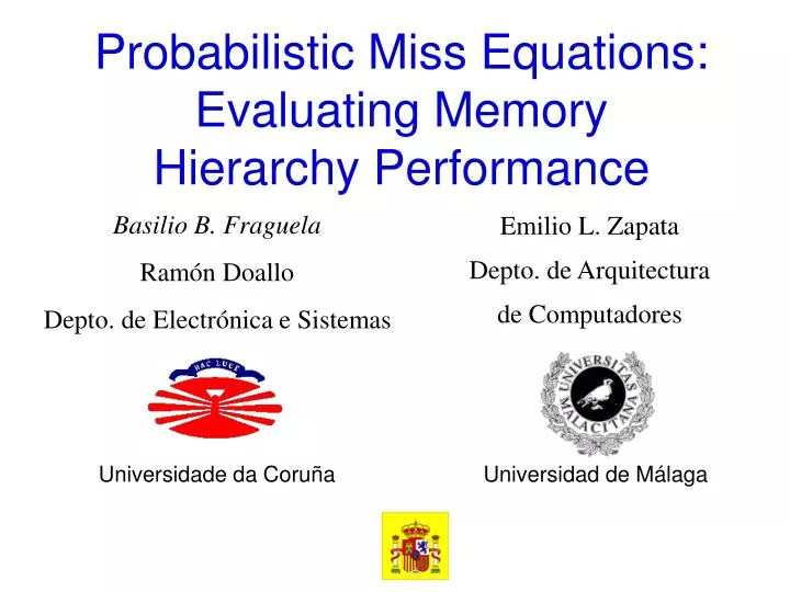 probabilistic miss equations evaluating memory hierarchy performance