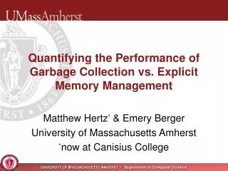Quantifying the Performance of Garbage Collection vs. Explicit Memory Management
