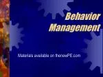 Behavior Management - slide 1