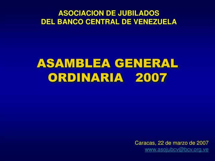 asociacion de jubilados del banco central de venezuela