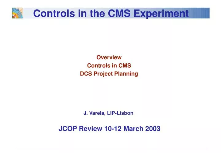overview controls in cms dcs project planning