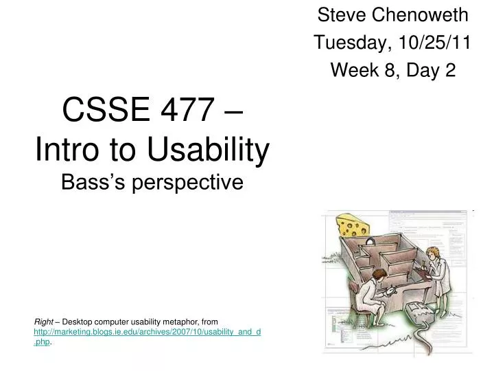 csse 477 intro to usability bass s perspective