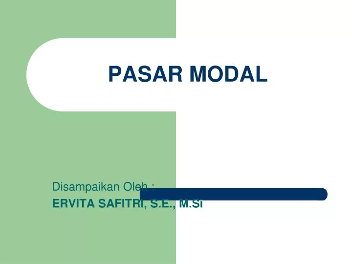 pasar modal