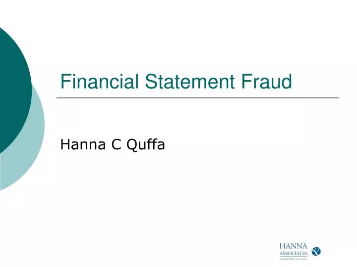 financial statement fraud