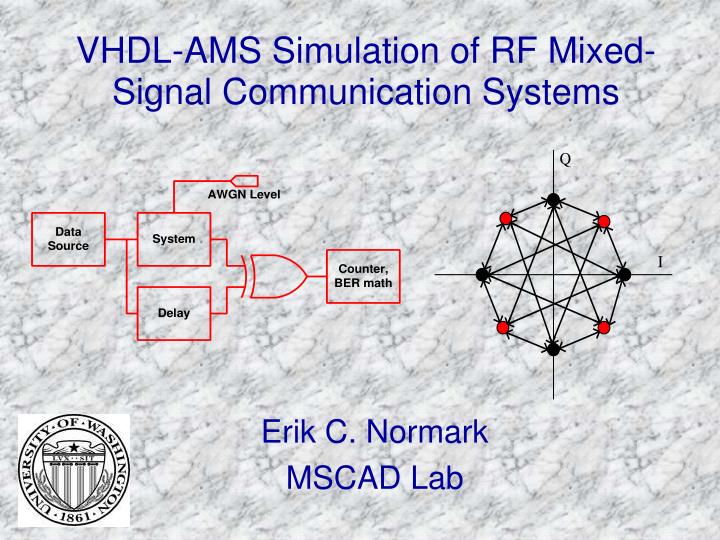 vhdl ams simulation of rf mixed signal communication systems