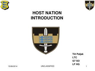 HOST NATION INTRODUCTION